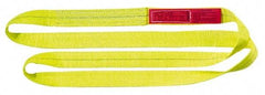 Lift-All - 4' Long x 6" Wide, 16,300 Lb Vertical Capacity, 1 Ply, Polyester Web Sling - 13,000 Lb Choker Capacity, Yellow - Makers Industrial Supply