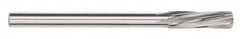 Magafor - #17 Solid Carbide 6 Flute Chucking Reamer - Spiral Flute, 0.177" Straight Shank, 53/64" Flute Length, 3-5/32" OAL - Makers Industrial Supply