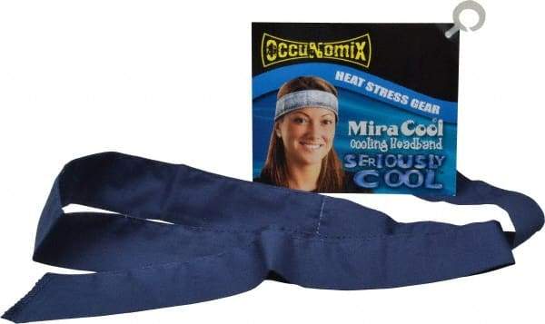 OccuNomix - Size Universal Cooling Headband - Cotton, Tie Closure, Navy Blue, Solid Pattern - Makers Industrial Supply