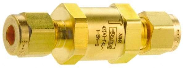 Parker - 3,000 Max psi, 1/4" Pipe, Brass Instrumentation Filter - Micro Rating 1, Viton Seal - Makers Industrial Supply