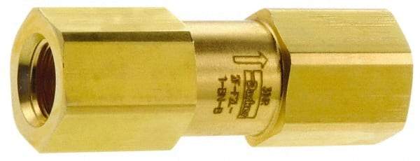 Parker - 3,000 Max psi, 3/8" Pipe, FNPT x FNPT End Connections, Brass Instrumentation Filter - Micro Rating 1, Viton Seal - Makers Industrial Supply