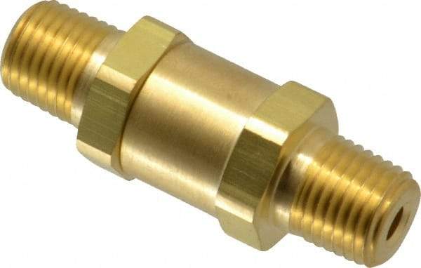 Parker - 3,000 Max psi, 1/4" Pipe, MNPT x MNPT End Connections, Brass Instrumentation Filter - Micro Rating 1, Viton Seal - Makers Industrial Supply