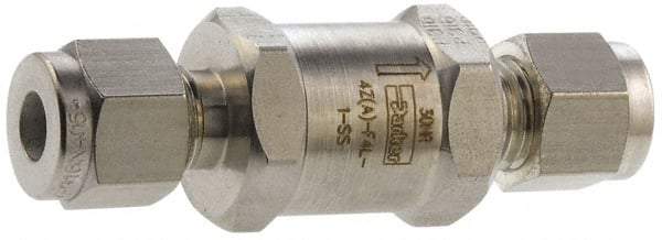 Parker - 6,000 Max psi, 1/8" Pipe, Stainless Steel Instrumentation Filter - Micro Rating 1, 316 Grade, Viton Seal - Makers Industrial Supply