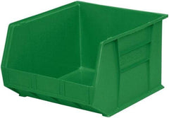 Akro-Mils - 75 Lb. Load Capacity, 18" Deep, Green Polymer Hopper Stacking Bin - 11" High x 16-1/2" Wide x 18" Long - Makers Industrial Supply