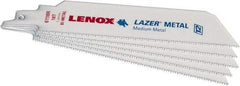 Lenox - 6" Long x 1" Thick, Bi-Metal Reciprocating Saw Blade - Straight Profile, 18 TPI, Toothed Edge - Makers Industrial Supply