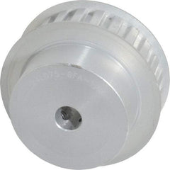 Power Drive - 24 Tooth, 1/2" Inside x 2.835" Outside Diam, Hub & Flange Timing Belt Pulley - 3/4" Belt Width, 2.865" Pitch Diam, 1" Face Width, Aluminum - Makers Industrial Supply