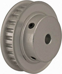 Power Drive - 26 Tooth, 1/4" Inside x 1.635" Outside Diam, Hub & Flange Timing Belt Pulley - 1/4" Belt Width, 1.665" Pitch Diam, 0.438" Face Width, Aluminum - Makers Industrial Supply