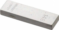 Mitutoyo - 0.148" Rectangular Steel Gage Block - Accuracy Grade 0, Includes Certificate of Inspection - Makers Industrial Supply