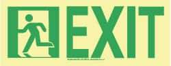 NMC - Exit, Plastic Exit Sign - 13" Wide x 4-1/2" High, Glow-in-the-Dark - Makers Industrial Supply