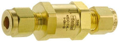 Parker - 3/4" Brass Check Valve - Inline, Comp x Comp, 3,000 WOG - Makers Industrial Supply