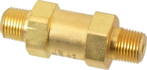 Parker - 1/8" Brass Check Valve - Inline, MNPT x MNPT, 3,000 WOG - Makers Industrial Supply