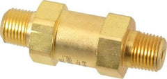 Parker - 1/8" Brass Check Valve - Inline, MNPT x MNPT, 3,000 WOG - Makers Industrial Supply