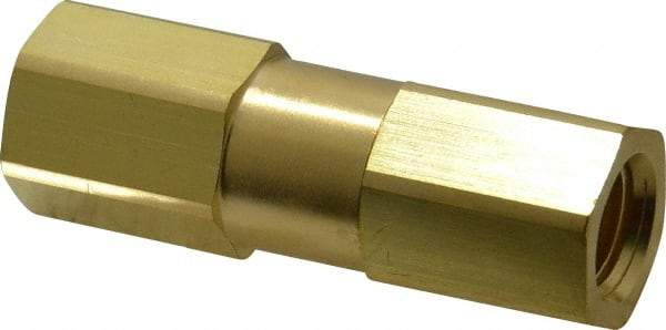 Parker - 1/4" Brass Check Valve - Inline, FNPT x FNPT, 3,000 WOG - Makers Industrial Supply