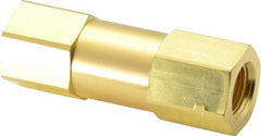 Parker - 3/8" Brass Check Valve - Inline, FNPT x FNPT, 3,000 WOG - Makers Industrial Supply