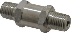 Parker - 1/4" Stainless Steel Check Valve - Inline, MNPT x MNPT, 6,000 WOG - Makers Industrial Supply