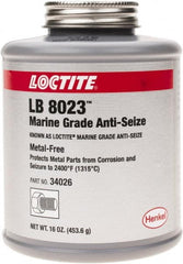 Loctite - 16 oz Brush Top Anti-Seize Anti-Seize Lubricant - Calcium Sulfonate, 2,400°F - Makers Industrial Supply