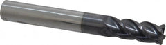 Accupro - 5/16", 4 Flute, Single End, Solid Carbide, 0.03" Corner Radius End Mill - 2-1/2" OAL, 40° Helix, Right Hand Flute, 3/4" LOC, Right Hand Cut - Makers Industrial Supply