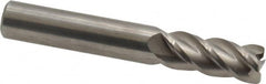 Accupro - 3/8", 4 Flute, Single End, Solid Carbide, 0.03" Corner Radius End Mill - 2-1/2" OAL, 40° Helix, Right Hand Flute, 7/8" LOC, Right Hand Cut - Makers Industrial Supply