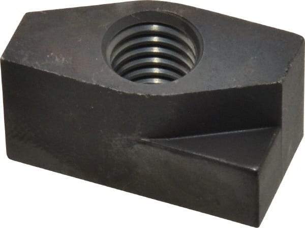 Gibraltar - 1/2-13 Blind Tapped Quarter Turn T Slot Nut - 11/16" Slot Width, 11/16 x 0.427" Base Width x Height, 1-3/8 x 3/4" OAL x Height - Makers Industrial Supply