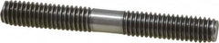 Gibraltar - 3/8-16 3" OAL Equal Double Threaded Stud - Stainless Steel, Black Oxide Finish, 1-1/8" Equal Thread Length - Makers Industrial Supply