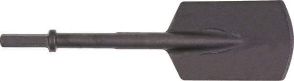 Ingersoll-Rand - 5-1/2" Head Width, 16" OAL, 0.7" Shank Diam, Spade Chisel - Hex Drive, Hex Shank, Steel - Makers Industrial Supply