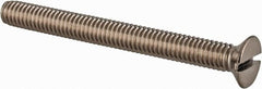 Value Collection - M4x0.70 Metric Coarse, 40mm OAL Slotted Drive Machine Screw - Flat Head, Grade 18-8 & A2 Stainless Steel, Uncoated, Without Washer - Makers Industrial Supply