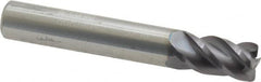 Accupro - 5/16", 4 Flute, Single End, Solid Carbide, 0.03" Corner Radius End Mill - 2" OAL, 40° Helix, Right Hand Flute, 1/2" LOC, Right Hand Cut - Makers Industrial Supply