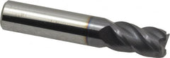 Accupro - 3/8", 4 Flute, Single End, Solid Carbide, 0.02" Corner Radius End Mill - 2" OAL, 40° Helix, Right Hand Flute, 5/8" LOC, Right Hand Cut - Makers Industrial Supply