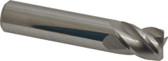 Accupro - 1/2", 4 Flute, Single End, Solid Carbide, 0.03" Corner Radius End Mill - 2-1/2" OAL, 40° Helix, Right Hand Flute, 5/8" LOC, Right Hand Cut - Makers Industrial Supply