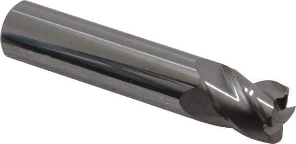 Accupro - 1/2", 4 Flute, Single End, Solid Carbide, 0.06" Corner Radius End Mill - 2-1/2" OAL, 40° Helix, Right Hand Flute, 5/8" LOC, Right Hand Cut - Makers Industrial Supply