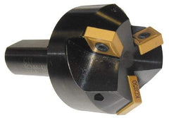 Cutting Tool Technologies - 15° Lead Angle, 1-1/2" Max Cut Diam, 1-1/2" Min Cut Diam, 0.45" Max Depth of Cut, Indexable Chamfer and Angle End Mill - 3 Inserts, CNMG 432 Insert Style, 3-1/2" Overall Length, Straight Shank, 15° Included Angle - Makers Industrial Supply