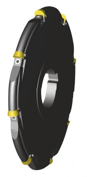 Cutting Tool Technologies - Arbor Hole Connection, 3/16" Cutting Width, 1.53" Depth of Cut, 5" Cutter Diam, 1-1/4" Hole Diam, Indexable Slotting Cutter - RA Toolholder, RDC(1.5)(1.5) Insert, Right Hand Cutting Direction - Makers Industrial Supply