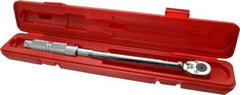 Proto - 1/2" Drive Micrometer Type Ratchet Head Torque Wrench - 21 N/m to 116 N/m Torque, 15-1/2" OAL, 0.68 N/m Graduation, Ratchet Head - Makers Industrial Supply