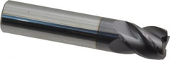 Accupro - 1/2", 4 Flute, Single End, Solid Carbide, 0.06" Corner Radius End Mill - 2-1/2" OAL, 40° Helix, Right Hand Flute, 5/8" LOC, Right Hand Cut - Makers Industrial Supply