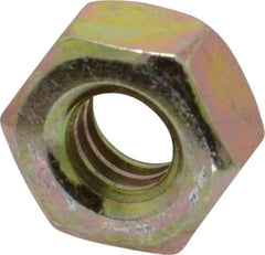 Value Collection - 1/4-20 UNC Steel Right Hand Hex Nut - 7/16" Across Flats, 7/32" High, Zinc Yellow Dichromate Finish - Makers Industrial Supply