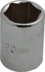 Proto - 1/2" Drive, Standard Hand Socket - 6 Points, 1-1/2" OAL, Chrome Finish - Makers Industrial Supply