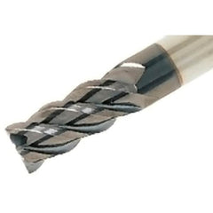 Iscar - 0.313", 3/4" LOC, 5/16" Shank Diam, 2-1/2" OAL, 4 Flute, Solid Carbide Square End Mill - Single End, TiAlN Finish, Spiral Flute, 45° Helix, Centercutting, Right Hand Cut, Right Hand Flute - Makers Industrial Supply