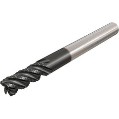 Iscar - 6mm Diam, Coarse Pitch, 12mm LOC, 4 Flute Solid Carbide 45° Corner Chamfer Roughing End Mill - TiAlN Finish, 57mm OAL, 6mm Shank Diam, Single End, Centercutting, 45° Helix - Makers Industrial Supply