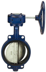 NIBCO - 10" Pipe, Wafer Butterfly Valve - Gear Handle, Cast Iron Body, Buna-N Seat, 200 WOG, Aluminum Bronze Disc, Stainless Steel Stem - Makers Industrial Supply