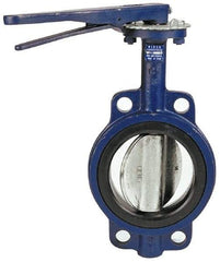 NIBCO - 5" Pipe, Wafer Butterfly Valve - Lever Handle, Cast Iron Body, EPDM Seat, 200 WOG, Ductile Iron Disc, Stainless Steel Stem - Makers Industrial Supply