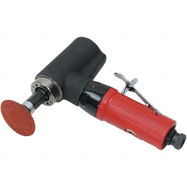 Autobrade Red - 2" Max Disc, 20,000 RPM, Pneumatic Handheld Disc Sander - 22 CFM, 1/4 NPT Inlet, 0.5 hp, 90 psi - Makers Industrial Supply