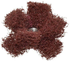 Merit Abrasives - 1-1/2" Diam Medium Density Cross Buff - 2 Plys, 8-32 Thread, Medium Grade, 23,000 Max RPM - Makers Industrial Supply