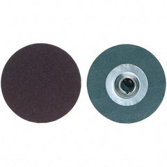 Merit Abrasives - 2" Disc Diam, 100 Grit, Aluminum Oxide Quick Change Disc - Type S Attaching System, Coated, Fine Grade, 30,000 RPM, R228 Series - Makers Industrial Supply