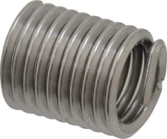 Recoil - M4x0.70 Metric Coarse, 12mm OAL, Free Running Helical Insert - 14-1/2 Free Coils, Tanged, 304 Stainless Steel, Bright Finish, 3D Insert Length - Makers Industrial Supply