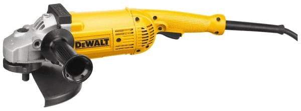 DeWALT - 7 & 9" Wheel Diam, 6,000 RPM, Corded Angle & Disc Grinder - 5/8-11 Spindle, 15 Amps - Makers Industrial Supply