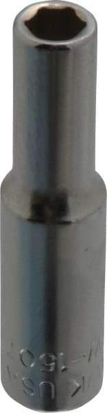 Blackhawk by Proto - 7/32", 1/4" Drive, Deep Hand Socket - 6 Points, 2" OAL, Chrome Finish - Makers Industrial Supply