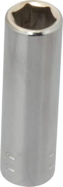 Blackhawk by Proto - 3/8", 1/4" Drive, Deep Hand Socket - 6 Points, 2" OAL, Chrome Finish - Makers Industrial Supply