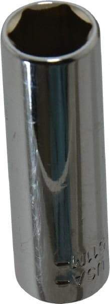 Blackhawk by Proto - 1/4" Drive, Deep Hand Socket - 6 Points, 1-15/16" OAL, Chrome Finish - Makers Industrial Supply