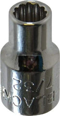 Blackhawk by Proto - 7/32", 1/4" Drive, Standard Hand Socket - 12 Points, 1" OAL, Chrome Finish - Makers Industrial Supply