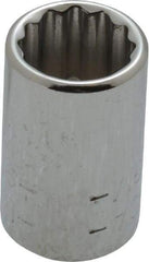 Blackhawk by Proto - 1/4" Drive, Standard Hand Socket - 12 Points, 7/8" OAL, Chrome Finish - Makers Industrial Supply